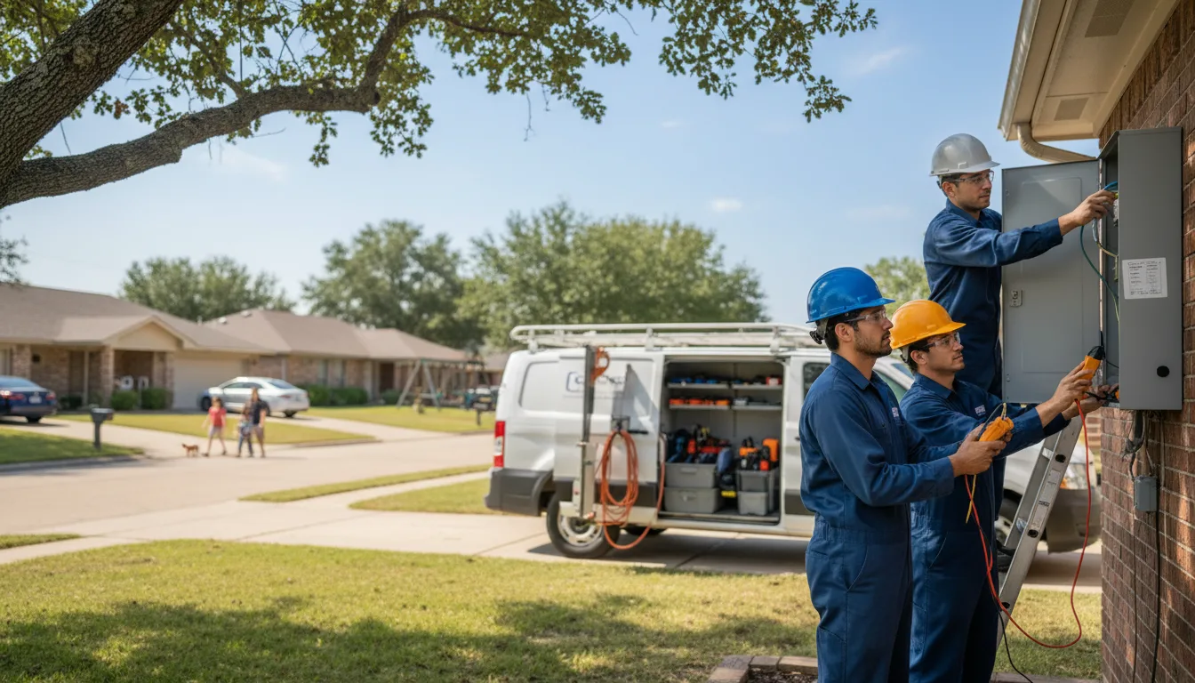 Certified electrician providing emergency electrical services in Granbury, TX